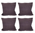House of Quirk Polar Fleece Fabric Cushion Cover with Zipper Pack of 4 (Dark Brown, 45 x 45 cm)