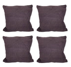House of Quirk Polar Fleece Fabric Cushion Cover with Zipper Pack of 4 (Dark Brown, 45 x 45 cm)