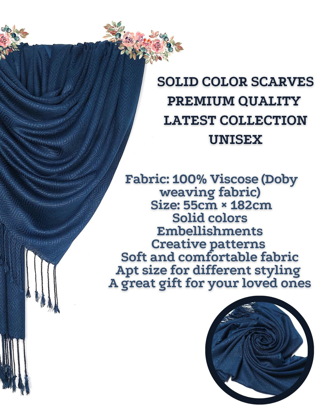 Chandwasia scarves, Viscose Doby Weaving Fabric stole & Shawl || Scarf STOLE for Girls/Ladies/Women/Men for Summer & Winters_STOLE_Sep_06_D7