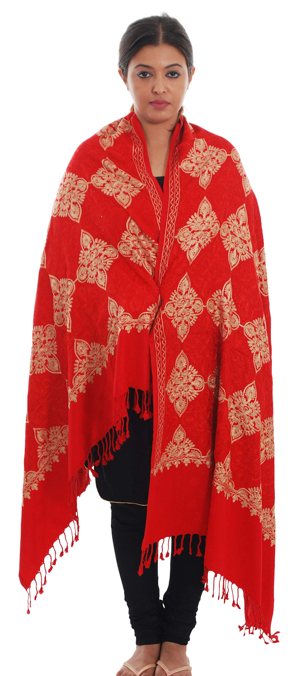 Japroz Women's Shawl (Red)
