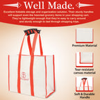 BLACKBOXES Big Eco Cotton Canvas Shopping Bags for Carry Milk Grocery Fruits Vegetable with Reinforced Handles jhola Bag - Kitchen Essential