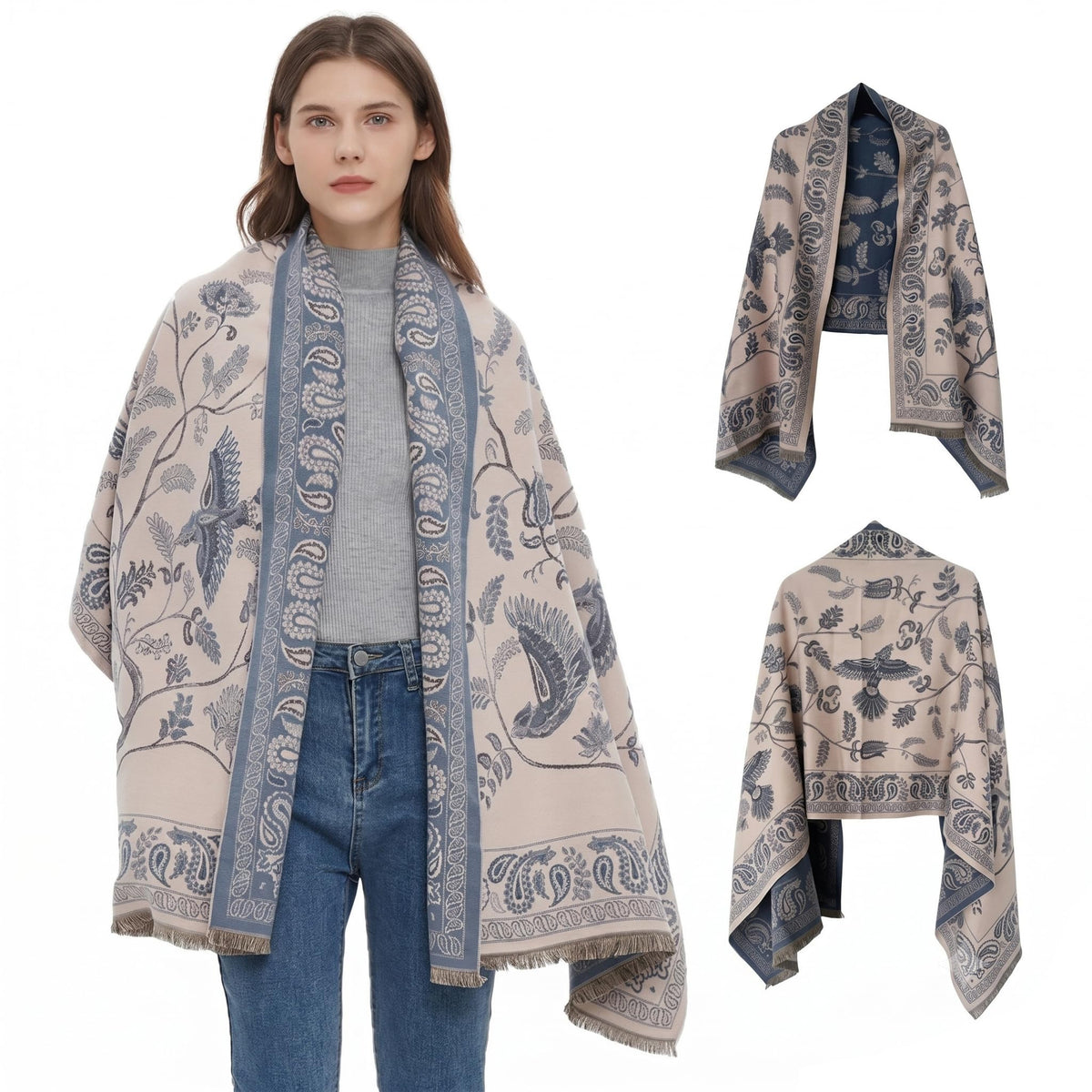 HSR Luxury Cashmere Warm Scarf Brand Shawl Pashmina Wrap for Women