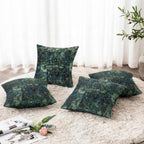 ishro home Premium Cushion Cover 16 inch x 16 inch | Luxury European Mosha Fabric | Love at First Sight Designs | Hidden Zipper | Machine Washable, Non- Fading | (2, Shahi Marrakech, 16 x 16 Inches)
