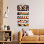 Artvibes Birds Fish & Deers Ethnic Tribal Village Folk Art Decorative Wall Hanging Ornaments | Garden Balcony| Stylish Modern Decor Item | Trendy Decor | Wall Illustrations | Gift Items (WH_6725N)