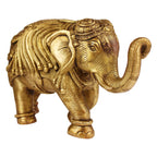 ARTVARKO Brass Elephant Trunk Up Fine Carving Vastu Hathi for Good Luck Success Prosperity Home Decor Marriage House Warming Gift (9 Inches 3.3Kg)