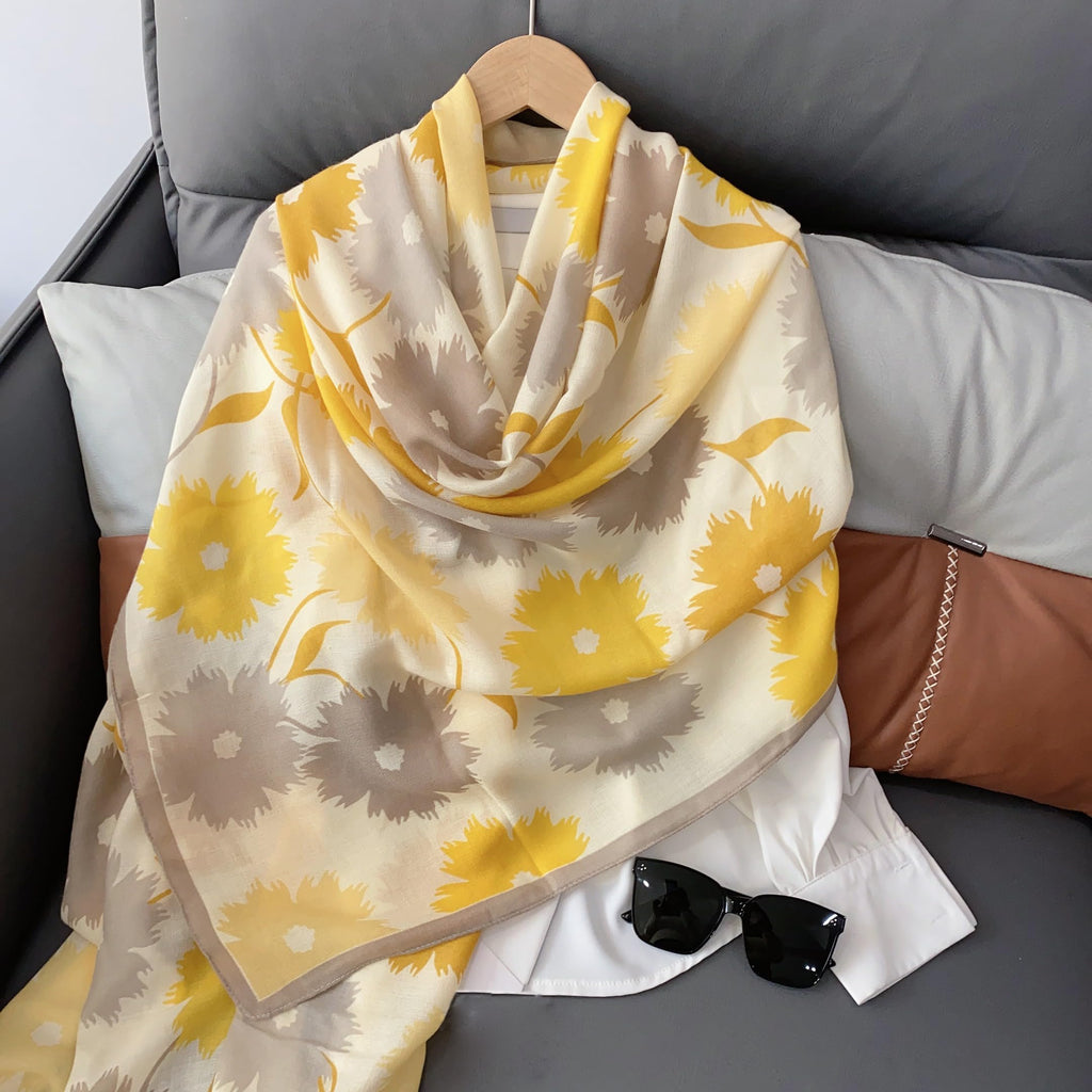 CrossKulture Viscose Scarf for Women | Lightweight & Long | Stole with Stylish Design | Neck, Hair & Head Scarf for Women & Girls | All Season Accessory (Floral20)