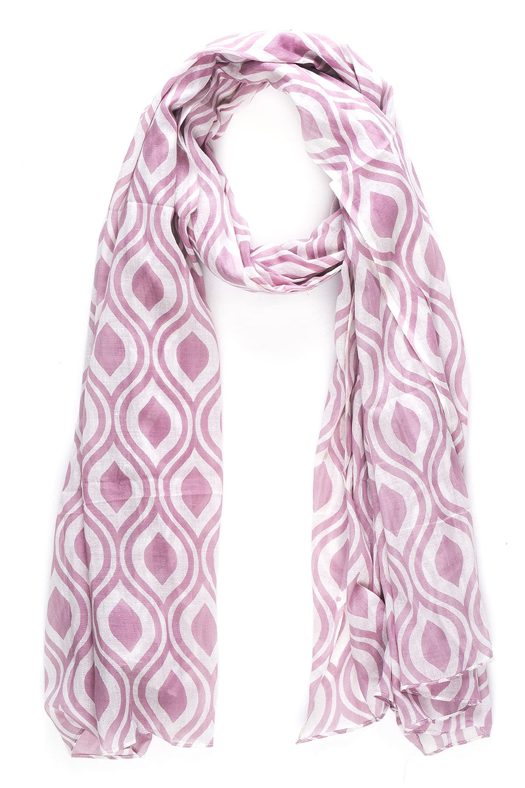 AQVA Printed Cotton Scarf for Women Stylish (Diva Lilac) | Head and Face Cover Scarf for Girls with 100% Cotton | Soft & Lightweight Scarves/Stoles for all Weather (72 x 43 in)