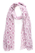 AQVA Printed Cotton Scarf for Women Stylish (Diva Lilac) | Head and Face Cover Scarf for Girls with 100% Cotton | Soft & Lightweight Scarves/Stoles for all Weather (72 x 43 in)