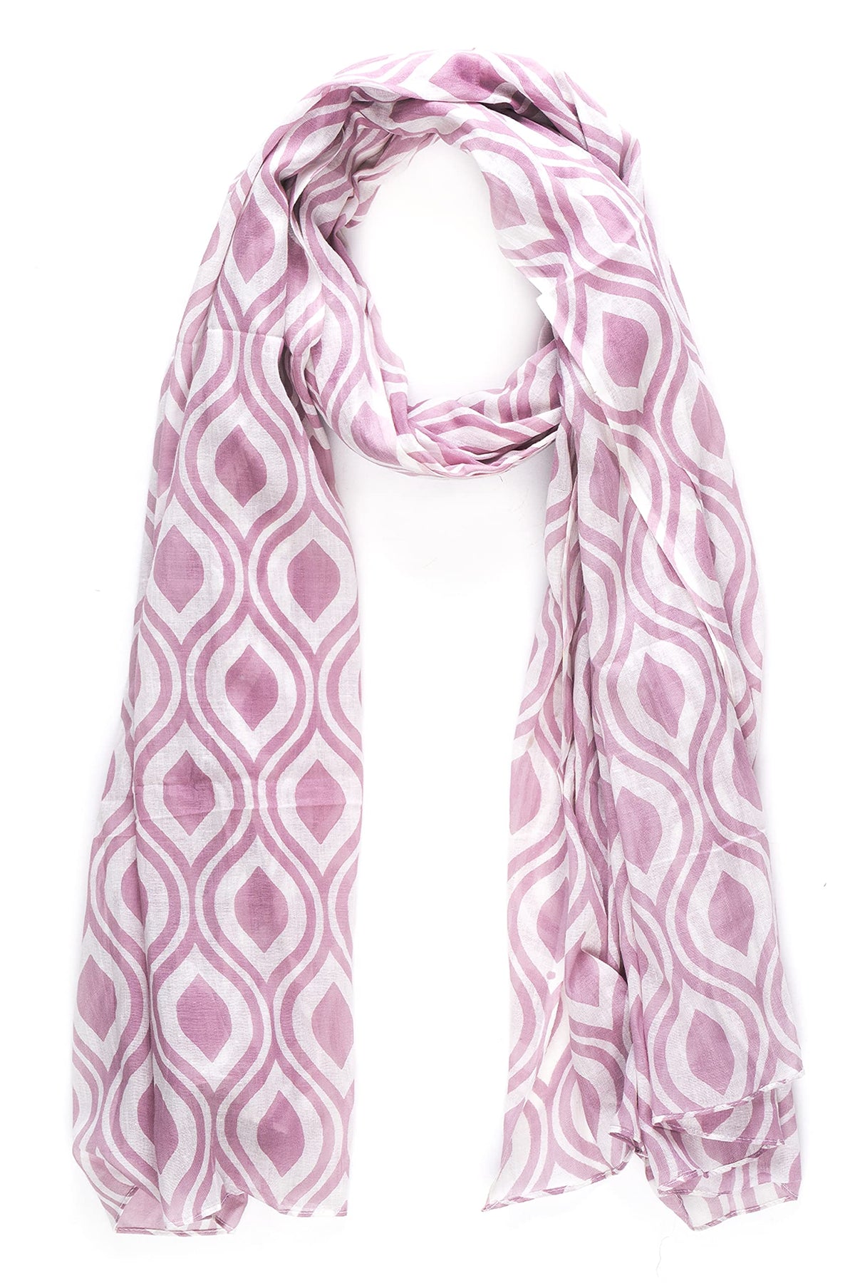 AQVA Printed Cotton Scarf for Women Stylish (Diva Lilac) | Head and Face Cover Scarf for Girls with 100% Cotton | Soft & Lightweight Scarves/Stoles for all Weather (72 x 43 in)