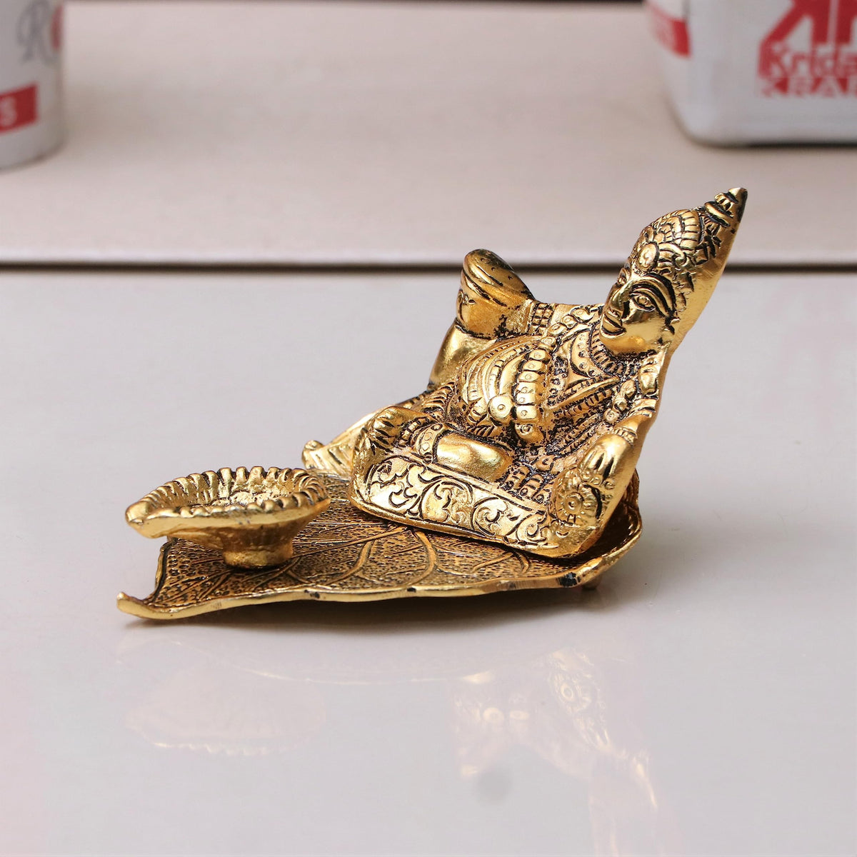 Kridaykraft Metal Kuber Deepam Oil lamp for or Bringing Good Luck, Prosperity and Wealth,