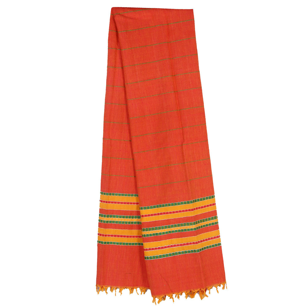 BOVZEN Women's Cotton Shawl Scarves (Vermillion, Free Size)