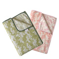 Mafatlal Sparsh Cambric Cotton Single Bed Dohar Combo Pack of 2 | 150 GSM | 152 x 228 cm | Reversible AC Blanket | Soft Summer Dohar | Sage Green & Peach Blush