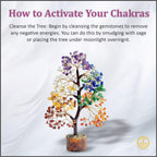 Jayshree Om VedicVastu 300 Beads Seven Chakra Tree – Gift for Positive Energy & Healing | Feng Shui Seven Chakra Tree of Life with Crystals and Stones| Home Décor for Living Room and Spiritual Spaces
