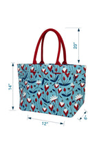 AQVA Women's Tote Bag (Tabiyat Sky & Multicolored)
