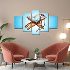 VIBECRAFTS The Holy Book Quran Sharif 5 Pieces Premium Wall Painting For Home|Office|Living Room|Gift (PTVC5Pcs1_5511)