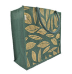 JUTEKA Printed Lunch, Office, Grocery, Picnic, Tote, Tiffin, Shopping, Jute Bag with Padded Cotton Handles