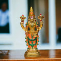 KridayKraft Aluminium Handicrafts Lord Tirupati Balaji Venkateswara Statue, Tirupati Balaji God Idol (Muliticolor)