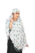 PRACHARAN Cotton Innovative Stylish Flower Printed Pattern Fancy Scarf With Sun Protection Cover Face Cotton Driving Scarf for Women's and Girls, For Female, Multicolor