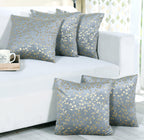 RD TREND Velvet Cushion Covers, 40 x 40 cm/16 x 16 inches, Pack of 5,250 TC, Side Zipper (Grey)