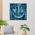 VIBECRAFTS 3 Pieces Buddha Face Canvas Wall Painting Fitted With Wooden Frame For Home | Office | Living Room | Gifts (PTVC3Pcs1_9600)