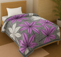 BSB HOME Supersoft Printed Mink Blanket for Heavy Winter – 600 GSM Ultra Soft Luxurious Double Bed Blanket, Warm & Fluffy Cozy for Extreme Cold Weather (Grey & Purple, 150 x 230 Cm, 2500 Grams) Kafalo