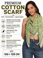 GALE GIRLS Cotton Scarf for Women|Stole for Women|Boho Scarf|Beach Wear|40x40 Inch