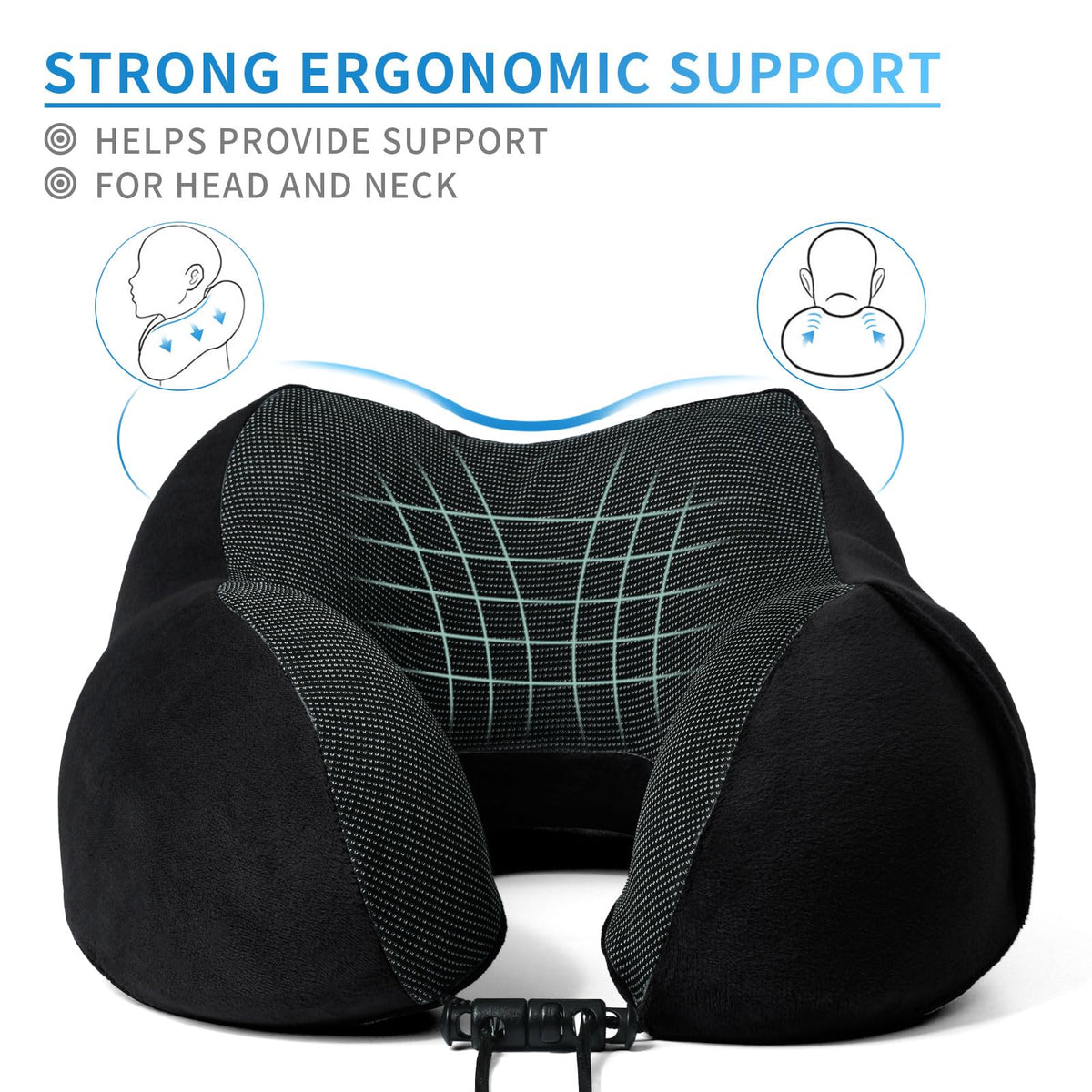 Shoppax Adjustable 100% Super Soft Cotton Eye Mask Sleep Mask Super Smooth Sleep Mask and Blind Fold (Black)