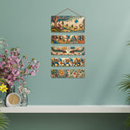 Artvibes Buddha, Elephant & Tribal Dance Wooden Wall Haning for Living Room | Spiritual Decor Items | Wall Art Painting For Hall | Wall Paintings | Handcrafted Art | Wall Poster | Gift Item (WH_6726N)