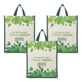 DOUBLE R BAGS Unisex Eco-Friendly Reusable Cotton Canvas Casual Bag with Reinforced Handles (Think, 40.6x35x10 cm) | Multi-Purpose Grocery, Kitchen Essentials, Fruits & Veggies Bag | Pack of 3