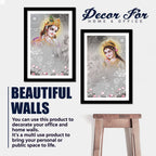 VIBECRAFTS Premium 2 Pieces Quality Frame Painting of Radha Krishna Office Digital Reprint Posters with Synthetic Wooden Home, Decorative Gift Item (25 inch x 18) (PFVC2Pcs2_901)