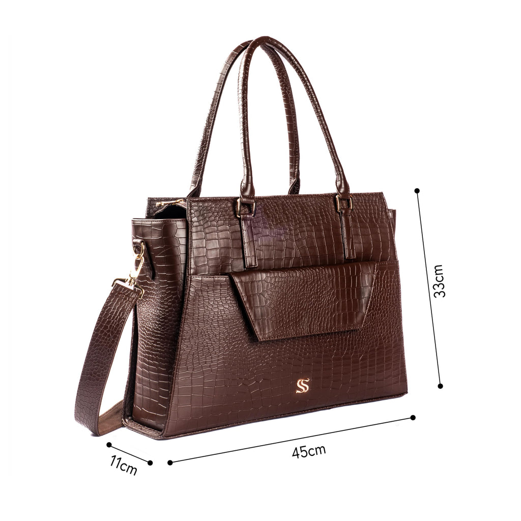 Strokes by Namrata Mehta Mahogany Mystique Grande Tote bag for 17 laptop