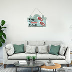 Artvibes Keep Your Shoes & Attitude Outside Printed Wooden Wall Hanging | Quotes Decor Item | Welcome Hanging For Door Entrance | Wall Poster | Door Hanging Art Items | Wall Art Print (WH_3708N)