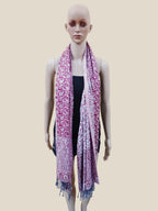 Rastogi Handicraft Large Pashmina Shawls & Wraps for Women Extra Soft Cashmere Feel Throw Womens Size 82 X 28 Inches, Pink Carry Design-4, 82 X 28 Inches