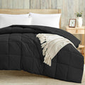 Luxury 100 GSM Summer Comforter Single Bed All Season AC Comforter/Blanket/Duvet Soft & Breathable Lightweight (60 X 90 Inches) - Single Bed Comforter - Black Color Kafalo