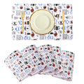 Kuber Industries Placemat | Placemats for Dining Room | Anti-Slip Table Mat Set | Placemats for Kitchen Table | Dining Table Placemats | Coffee House Placemat | 6 Piece Set | Blue Kafalo
