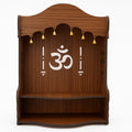 HOMEWEY DECOR Wooden Home Temple Handcrafted Support Heavy Idols Luxurious Finish Pooja Mandir for Home and Office Wall Mount for Room (Design9)