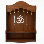 HOMEWEY DECOR Wooden Home Temple Handcrafted Support Heavy Idols Luxurious Finish Pooja Mandir for Home and Office Wall Mount for Room (Design9)