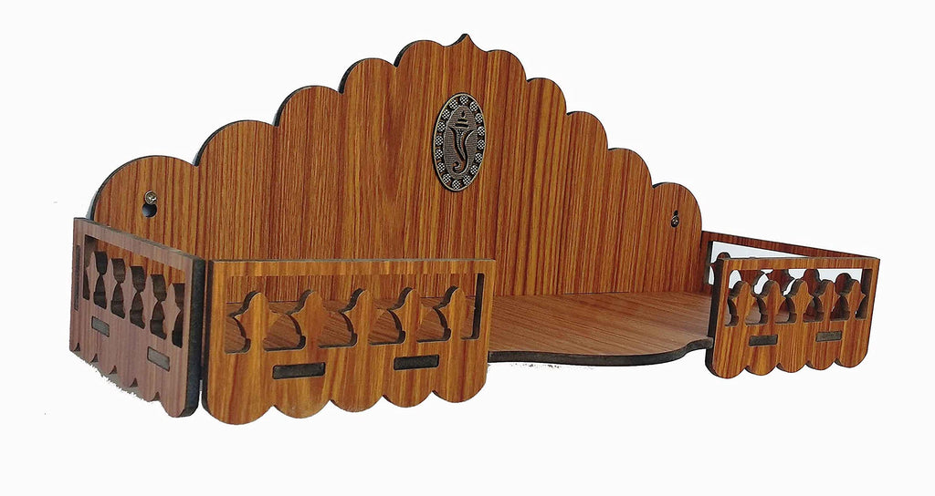 SSI Fully Handmade beautyfull Small Wooden Home and Office Temple/Pooja Mandir Pooja ghar (DRK Brown)