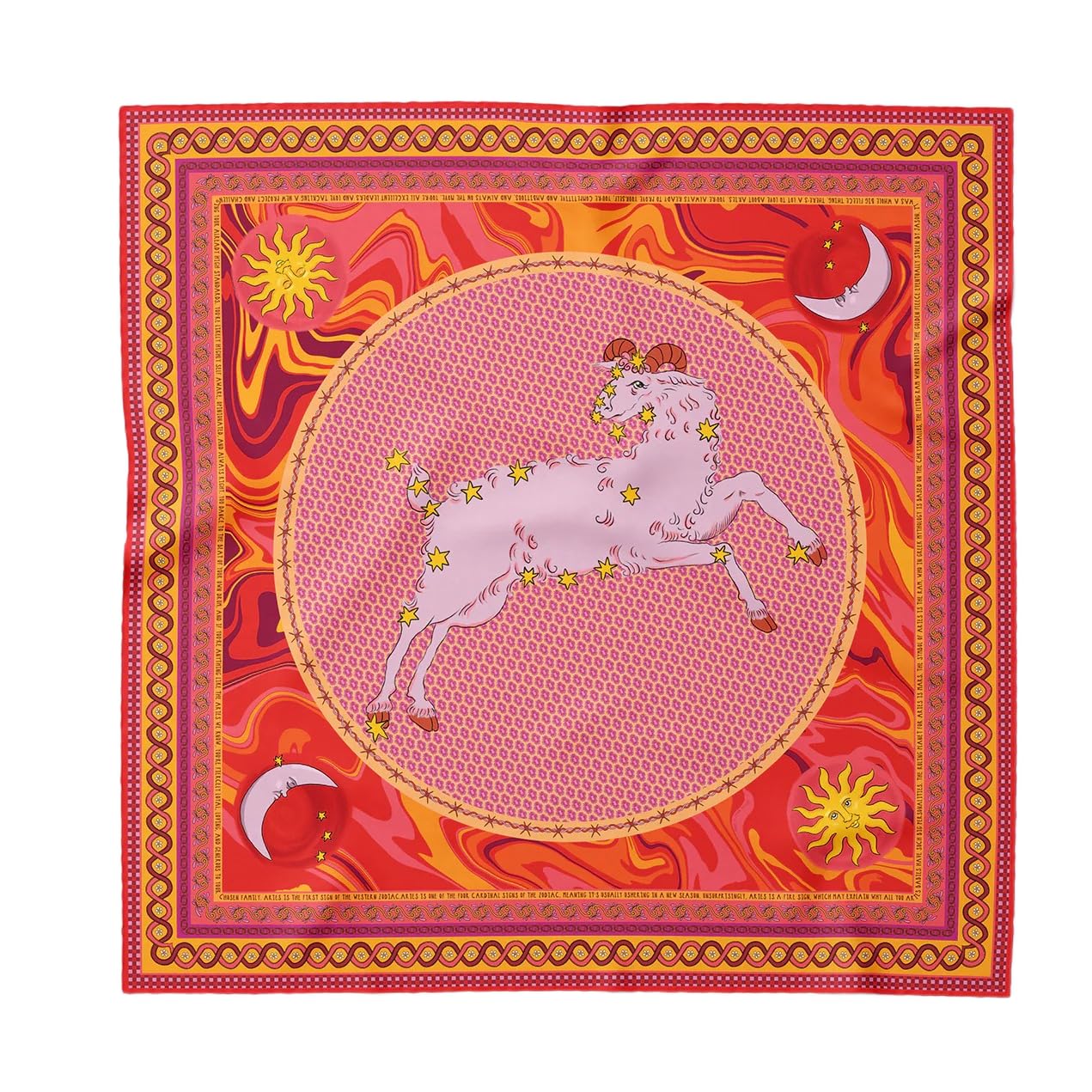 ULOS Women's Zodiac Signs Print Satin Scarf - Neck Scarf (Square) (22x22) (12 Designs)