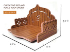 DIVOKAH® Plywood Small Wooden Temple for Home Office and Shop/Sinhasan/Pooja Stand/Hindola (8.5 in * 6 in * 5.5 in) (8 MM Plywood Thickness) (WDN OMASAN)