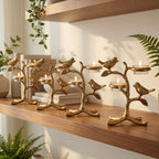 BEHOMA Love Birds Tea Light Candle Holder - Pack of 5