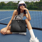 Miraggio Grace Solid Tote Bag For Women With Adjustable & Detachable Sling | Tote Bag For Women Stylish (Black)