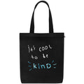 MASQ By Q-One Canvas Be Kind Embroidered Utility Tote Bags For Women With Zip, College Bag For Girls, 100% Organic Cotton Tote Bag For Traveling & Daily Use