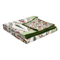BLOCKS OF INDIA Hand Block Printed Cotton Single Size Reversible Malmal Dohar for Summer (Green Patti) Kafalo