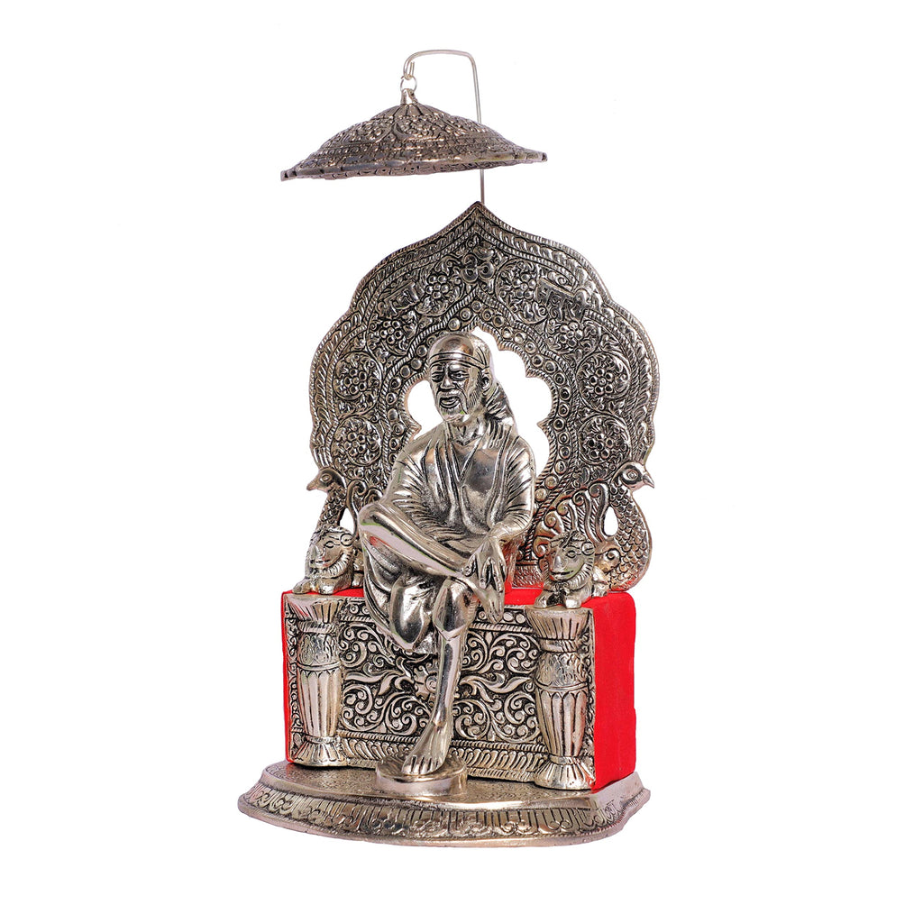 Prince Silver Plated Sai Baba Silver Finish Oxidized for Loves Ones, Valentine's Day, Birthday Gift. Corporate Gift