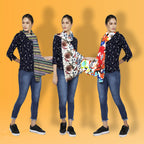 bratkrok WOMEN'S TRENDY FLORAL PRINTED RAYON SCARF/STOLES MULTICOLOUR (PACK OF 3), FEMALE