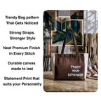 MyBri Studio Cotton Canvas Tote Bag for Women | Premium Reusable Shoulder Handbag with Zip Closure & Inner Zip Pocket | Stylish Everyday Bag for Office, College, Shopping & Travel (Burgundy)