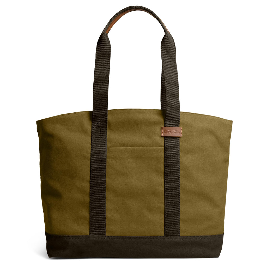 DailyObjects Olive Green-Clove Field Tote Bag |Canvas Tote Shoulder Bag Fits upto 14 Laptop for Women and Men Work & Daily Use |Handcrafted from premium cotton canvas perfect for Work & Daily Use