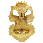 SVARUP Brass Yali Face Kirtimukha Wall Hanging Mask with Ganesha top Sculpture Evil Eye Protector Home Decor 6 Inch