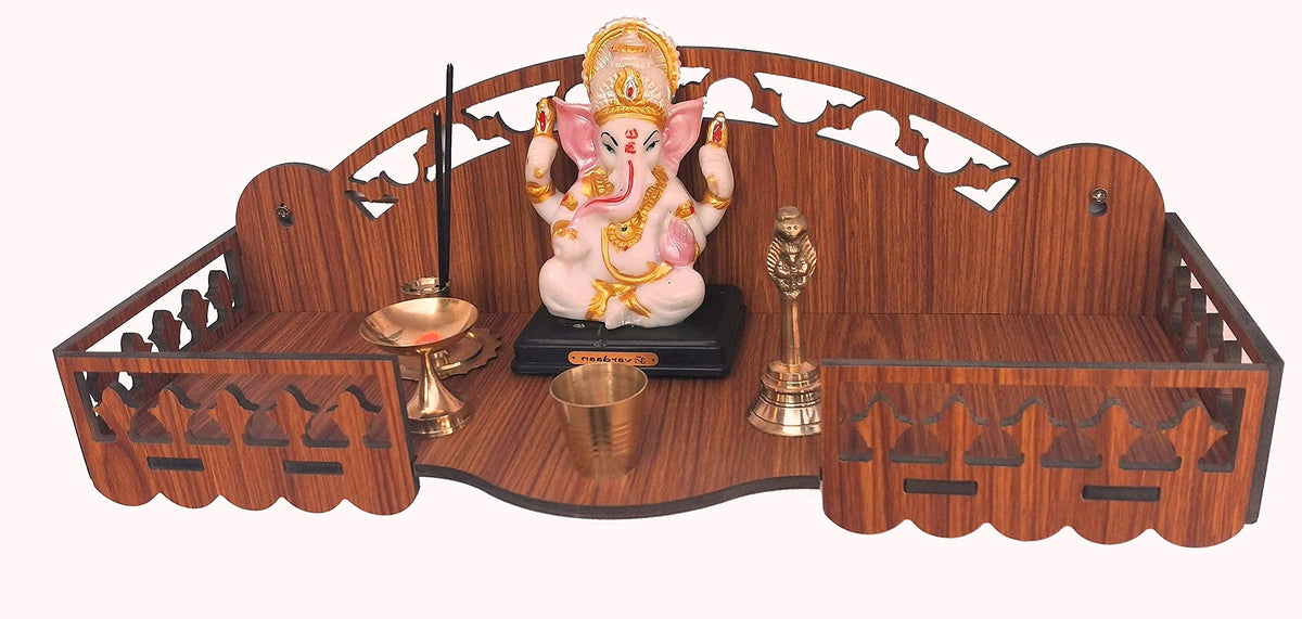 MANDIRAM SSI Fully Handmade Beautiful Small Wooden Home and Office Temple